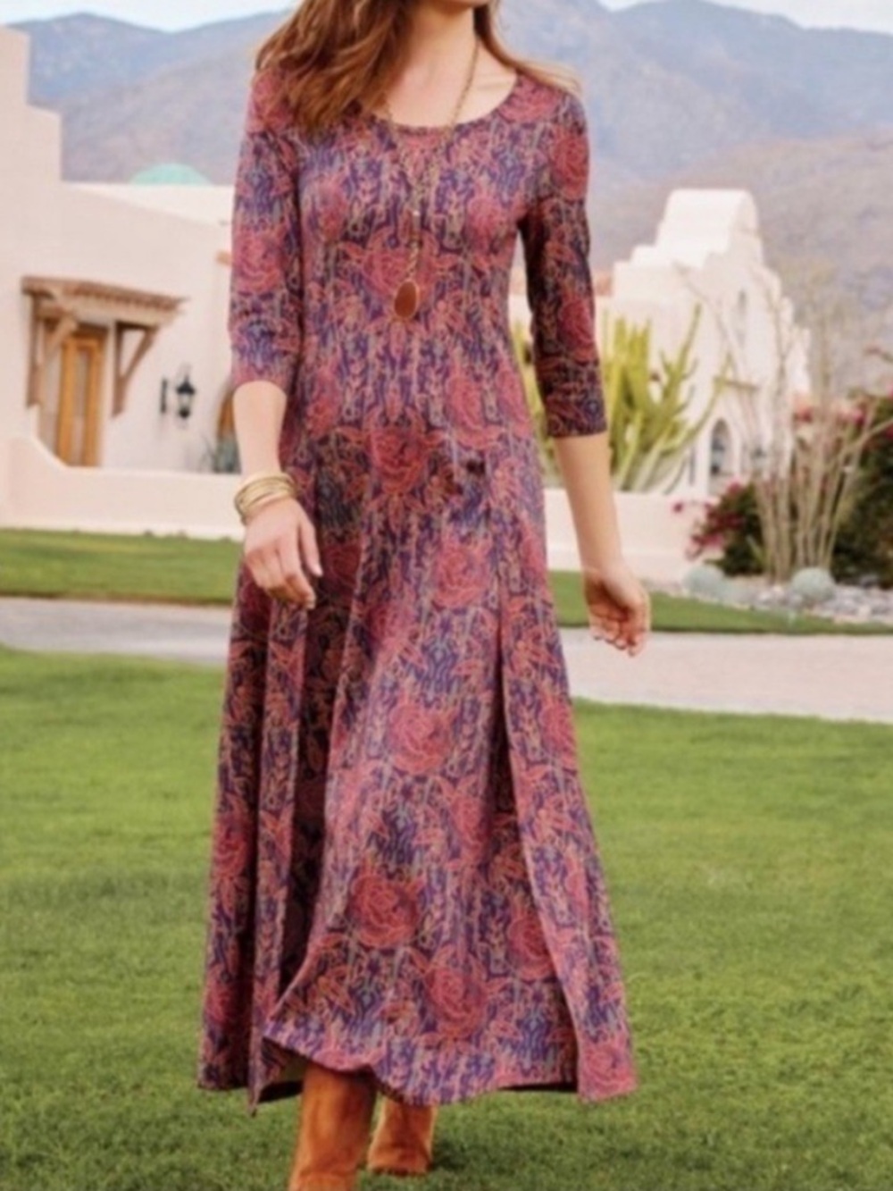 Soft Surroundings Alcott Dress Floral
Maxi Stretch Boho Size large - Picture 2 of 16